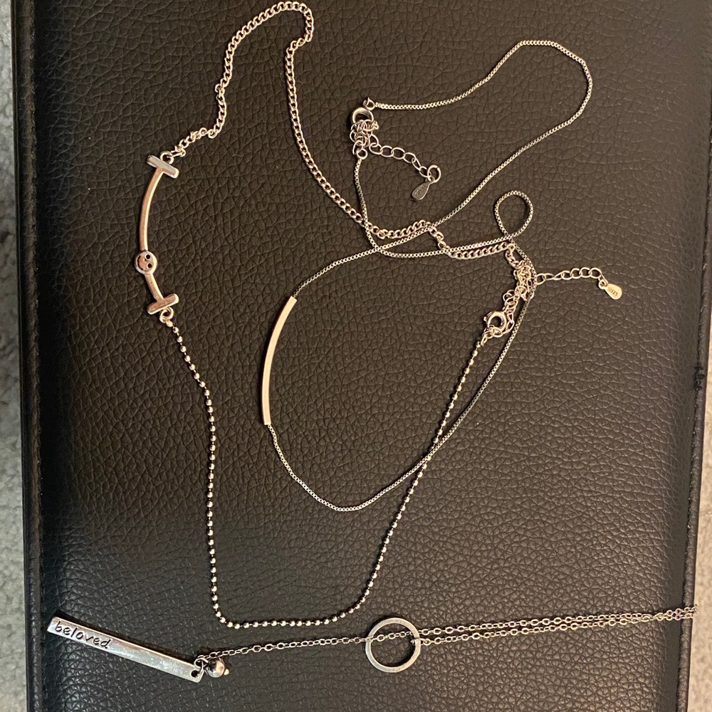 Silver Necklace Set